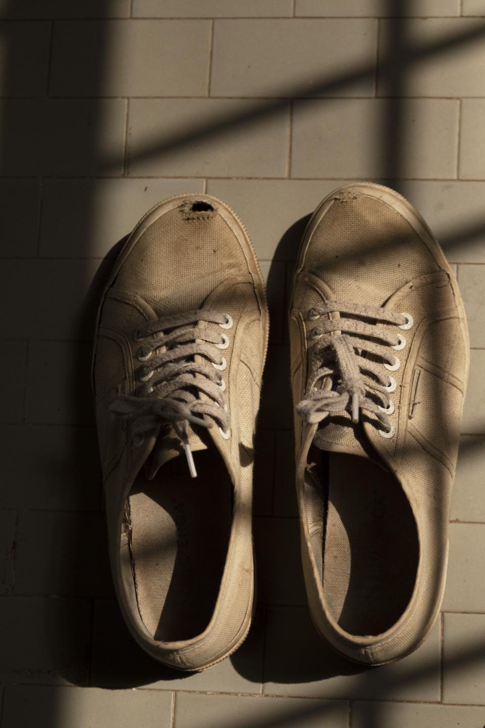 old shoes at the entrance